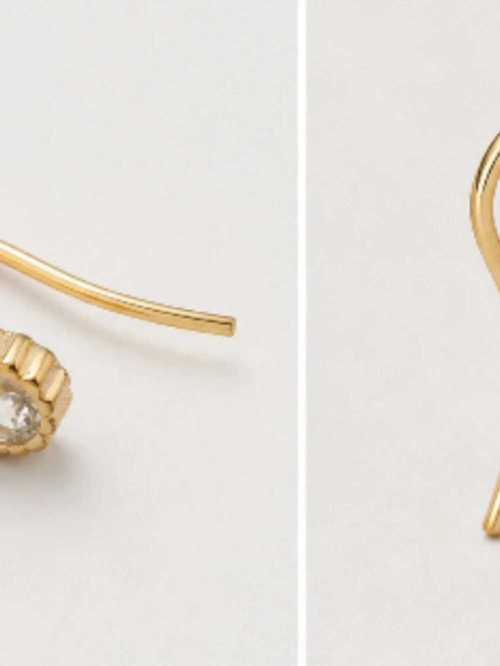 Luv AJ The Classique Cushion Hook Earrings Gold